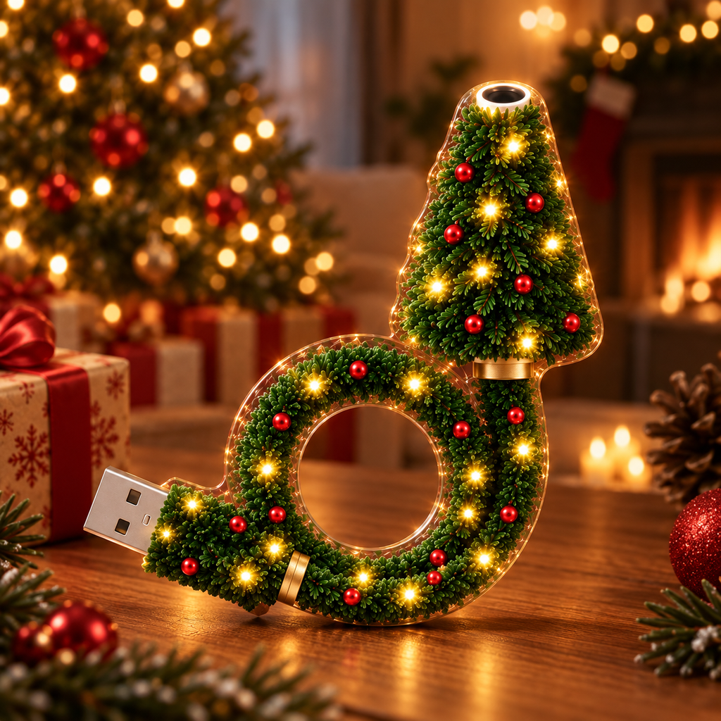 USB Christmas Tree Room Projector